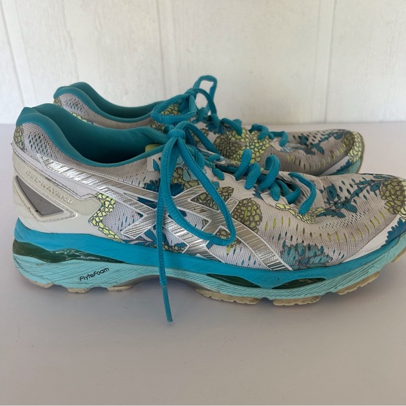 ASICS GEL KAYANO 23 WHITE FLORAL SNEAKERS SIZE 8.5 - Picture 4 of 15